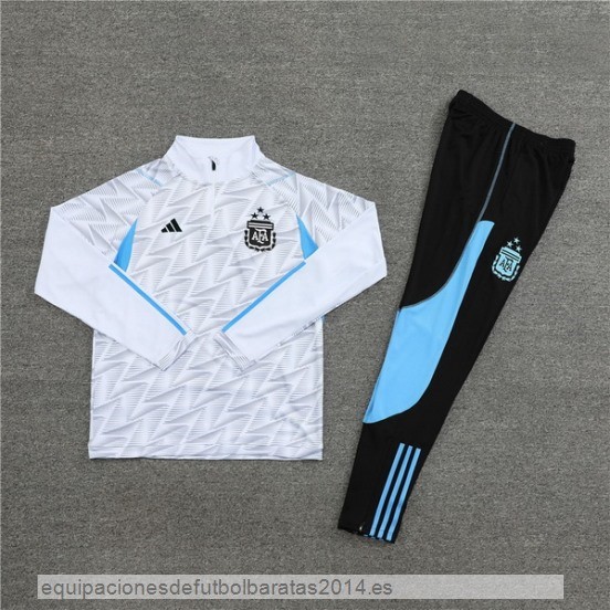 Nuevo Conjunto Completo Sudadera Entrenamiento Niños Argentina 2023 Blanco I Azul Negro Baratas